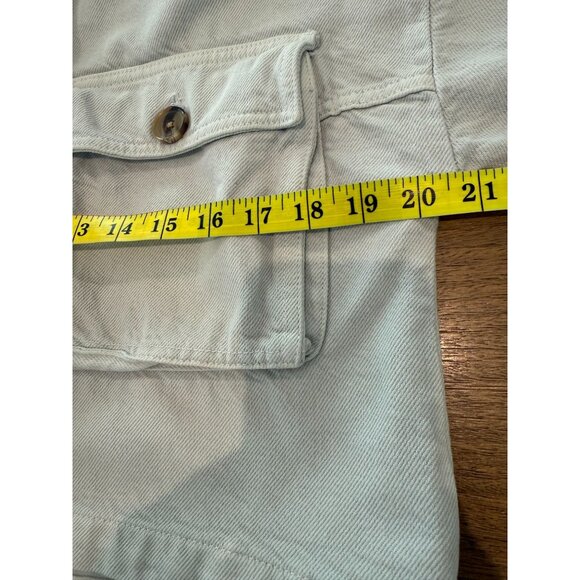 ZARA TRF PALE BLUE Pocket Jacket, size small - Picture 12 of 15